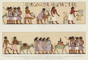 Die Ankunft eines Stammes semitischer Nomaden in Ägypten, um das Jahr 1895 v. Chr.